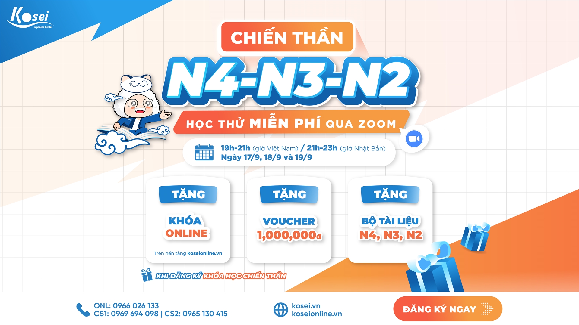 Cơ Hội Vàng - Miễn Phí Trải Nghiệm Khoá Chiến Thần N4, N3, N2